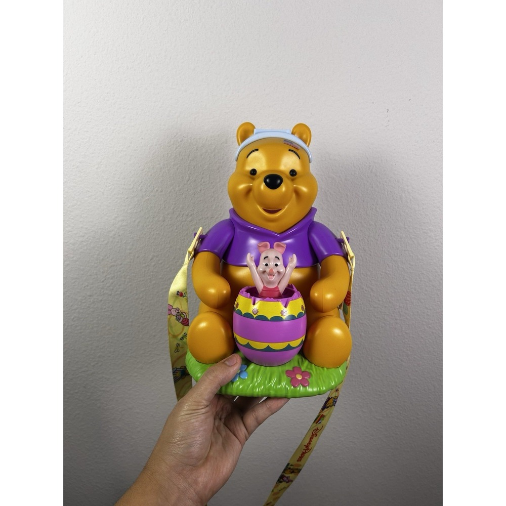 Disney Parks Winnie the Pooh Piglet Easter Popcorn Bucket Bunny Ears With Strap